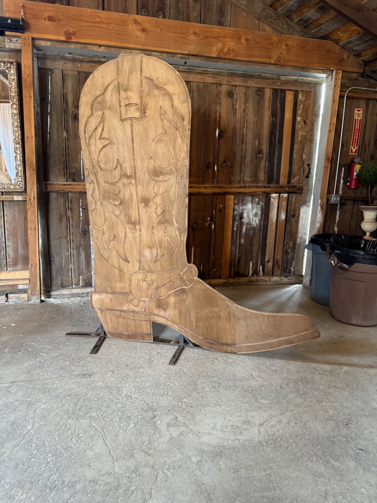 Rustic Cowboy Boot Backdrop